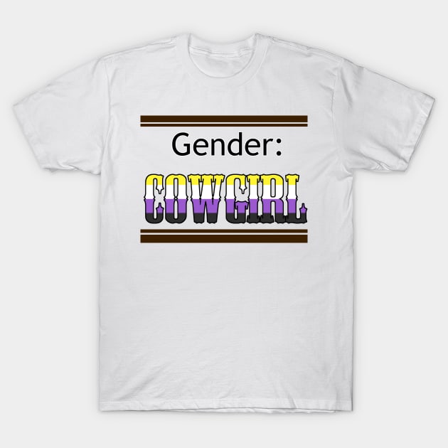 Gender: COWGIRL - Enby Colors T-Shirt by Akamaru01